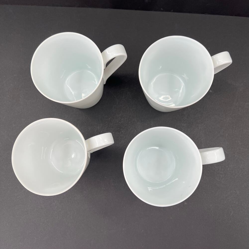 Bernardaud France Douce Porcelain All White Mug. Set of 4 - Picture 2 of 5